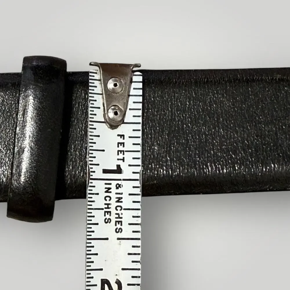 Claudio Orciani Black Leather Belt